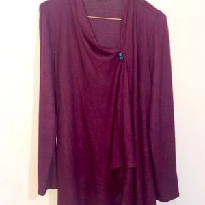 APT. 9 - Maroon Button Cardigan Jacket Sweater